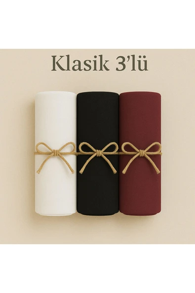 Penye Pamuksu Şal Klasik 3 lü Set ürün görseli 1