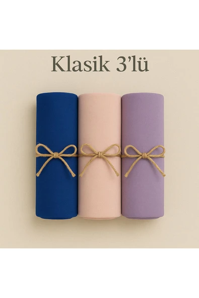 Penye Pamuksu Şal Klasik 3 lü Set ürün görseli 1