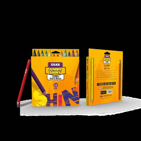 SİLKA KURU BOYA JUMBO ÜÇGEN 12 Lİ ürün görseli 1