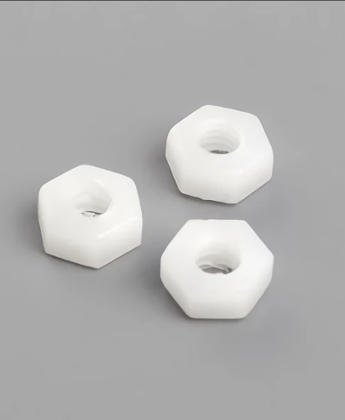 10 Adet Plastik Somun Metrik 3 Somun Beyaz Arduino, Proje Somunu PN-310 ürün görseli 1