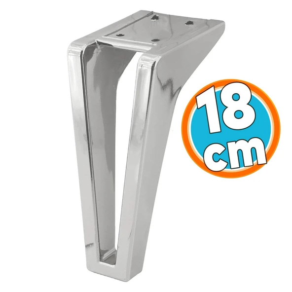 Mobilya Kanepe Tv Ünitesi Koltuk Ayağı 18 Cm Krom Renk Konsol Ayakları ürün görseli 1