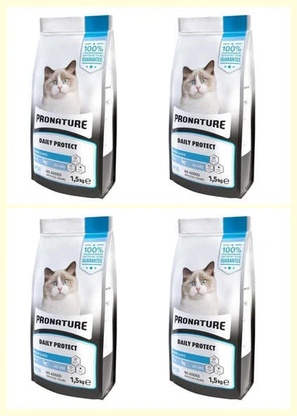 Pronature Daily Protect Hamsili ve Pirinçli Yetişkin Kedi Maması 1,5 Kg*4 ADET ürün görseli 1