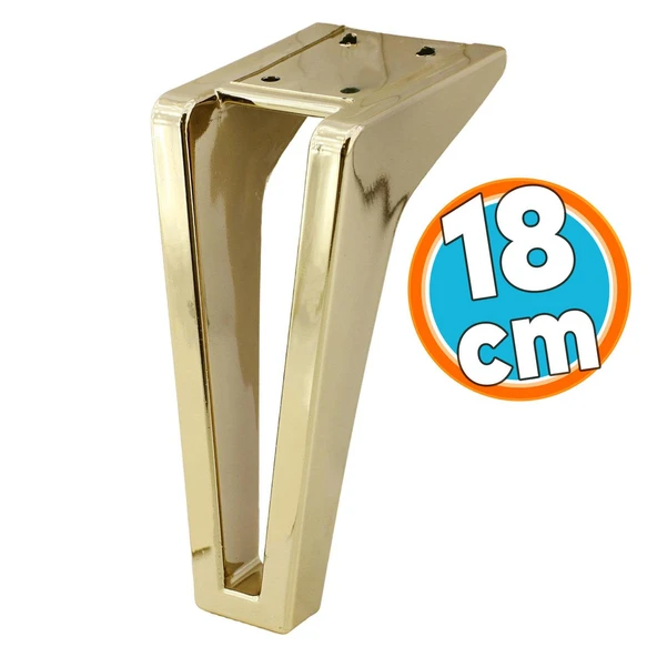 Mobilya Kanepe Tv Ünitesi Koltuk Ayağı 18 Cm Altın Gold Konsol Ayakları ürün görseli 1