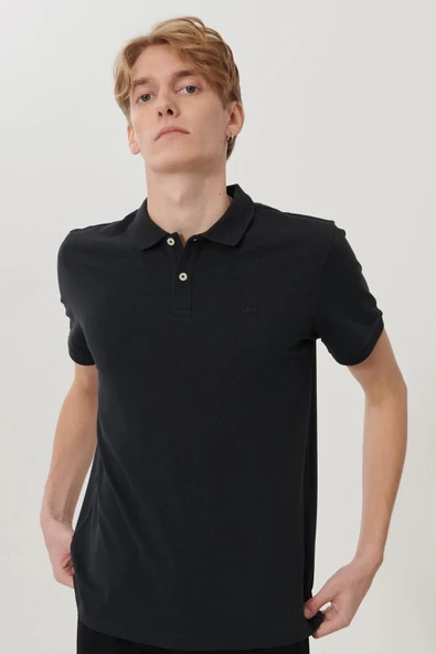 Lee Erkek Polo Yaka Kısa Kol T-Shirt - Minimalist Günlük Stil ürün görseli 1