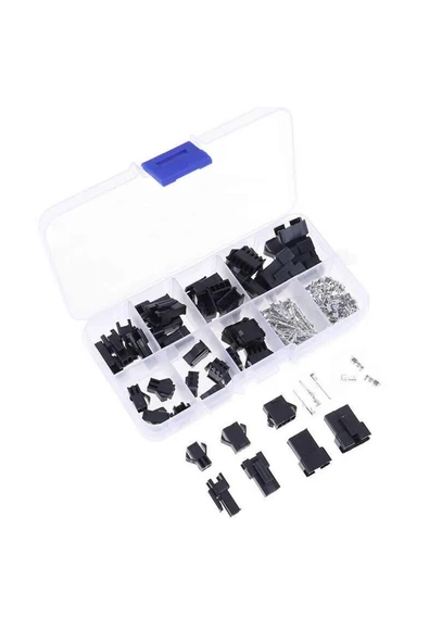JST SM Konnektör Set 200 Parça Set Kutulu 2 3 4 5 Pin Erkek Dişi Terminal Konnektör Sıkmalı Pin ürün görseli 1