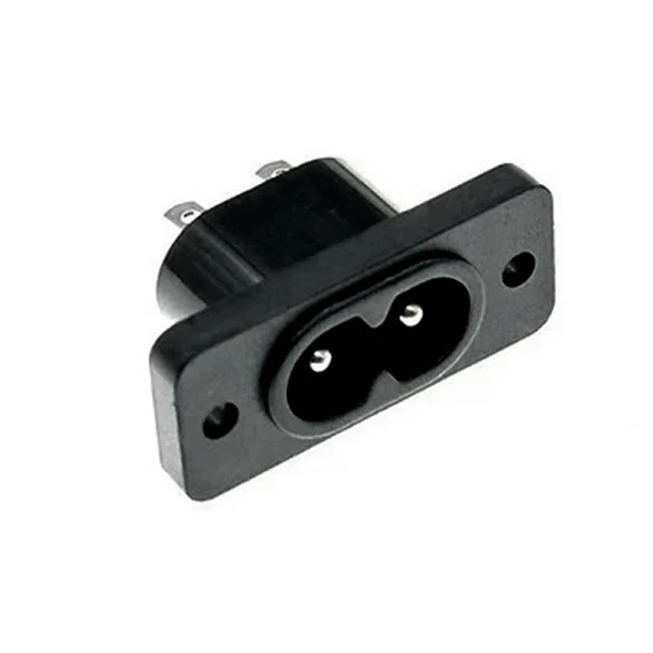 220V 5A AC Dişi Power Giriş Soketi C7 2 Pin Panel Montaj Tip Elektrik Güç Kablo Bağlantı Konnektörü ürün görseli 1
