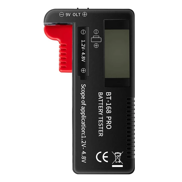 BT-168 PRO Pil Test Cihazı AA AAA C D 9V 18650 16340 14500 10440 1.2V 1.5V  3V 3.7V 4.8V Dijital Ölç ürün görseli 1