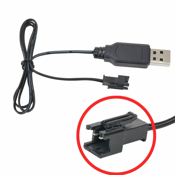 3.7V / 3.6V Lityum Pil Usb Şarj Kablosu JST SM-2P Soket Lipo Batarya RC Quadcopter Drone Helikopter ürün görseli 1