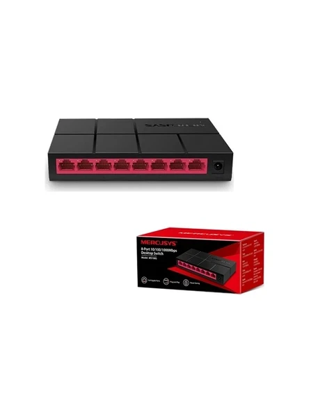 Mercusys MS108G 8 Port 10/100/1000 Mbps Switch ürün görseli 1