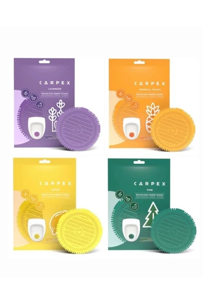 Carpex Pisuvar koku giderici süzgeç karışık kokulu 4 adet (lavanta, tropikal, limon, çam) ürün görseli 1