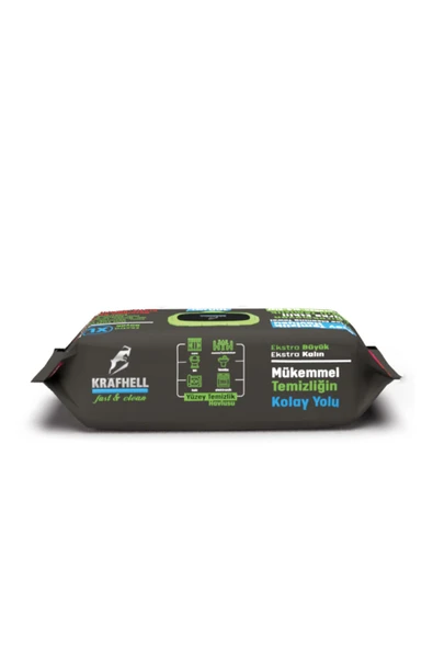 KRAFHELL Fast & Clean Ekstra Büyük Yüzey Temizlik Havlusu Sirke Etkili Xl 100 Yaprak ürün görseli 1
