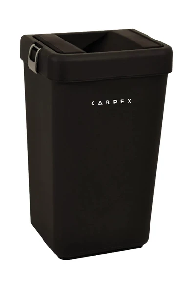 Carpex Kapaklı Çöp Kovası 8 LT Siyah ürün görseli 1