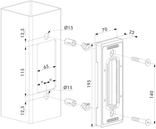 LOCINOX 80MM SURGULU KAPI TUTUCUSU - Resim 2