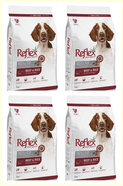 Reflex Beef Biftekli Yetiskin Köpek Mamasi 3 Kg*4 ADET ürün görseli 1