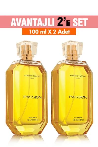 2'Li Set  Alberto Taccini PASSION Kadın Parfümü -100 ml ürün görseli 1