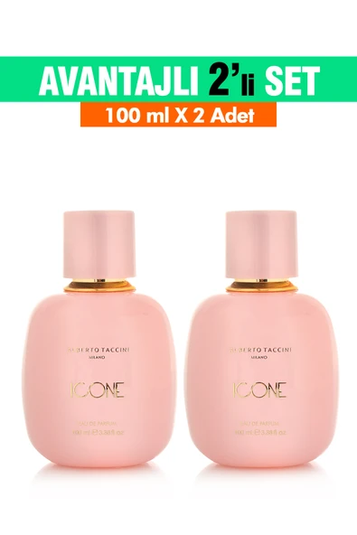 2'Li Set  Alberto Taccini  ICONE Kadın Parfümü - 100 ml ürün görseli 1