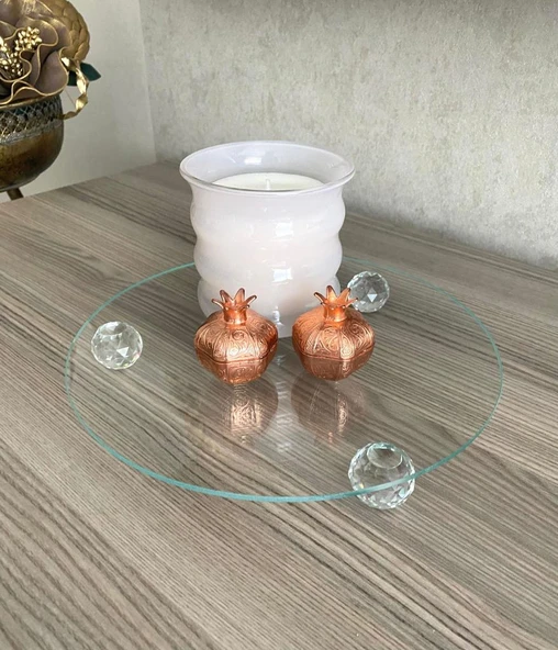 Cam Sunumluk sephpa üstü Pasta Tabağı kahve sunumu ürün görseli 1