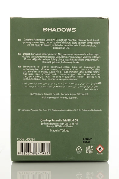 2'Li Set  Alberto Taccini SHADOWS Erkek Parfümü - 100 ml - Resim 6