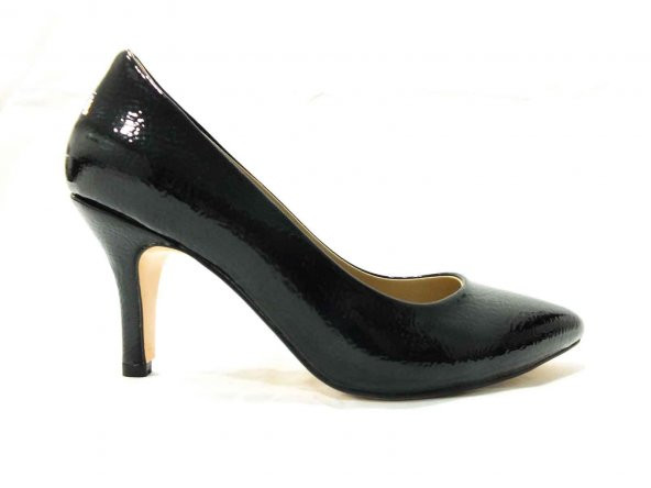 Marine Shoes 7 cm Topuklu Ayakkabı Siyah-Rugan 86 412 ürün görseli 1