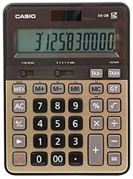 Casio DS-2B-GD Profesyonel 12 Hane Masa Üstü Hesap Makinesi ürün görseli 1