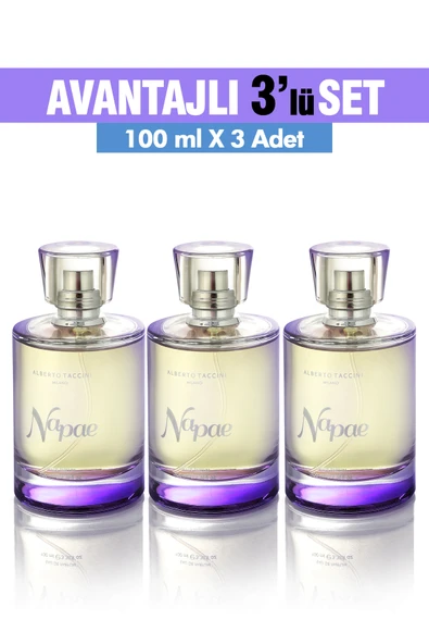 3'Lü Set Alberto Taccini NAPAE Kadın Parfümü - 100 ml ürün görseli 1
