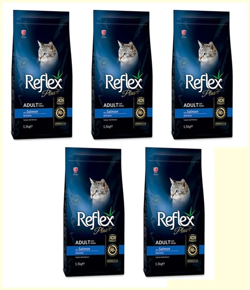Reflex Plus Somon Balıklı Yetişkin Kedi Maması 1,5 Kg*5 ADET ürün görseli 1