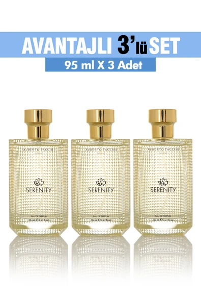 3'Lü Set Alberto Taccini SERENITY Kadın Parfümü - 95 ml ürün görseli 1