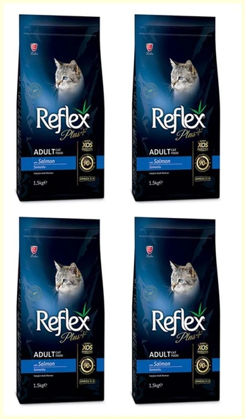 Reflex Plus Somon Balıklı Yetişkin Kedi Maması 1,5 Kg*4 ADET ürün görseli 1