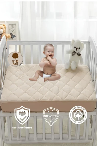 Formeya   Pamuk Kapitone Fitted Sıvı Geçirmez Bebek-Çocuk Alezi, Park Yatak Beşik Yatak Alezi ürün görseli 1
