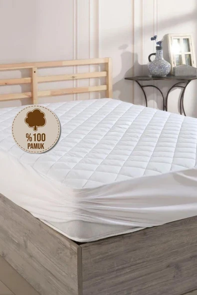 Formeya   Pamukkale Alez Kapitone Fitted Yatak Koruyucu %100 Pamuk Alez (16 Ebat) ürün görseli 1