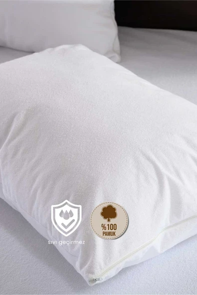 Formeya   Pamukkale %100 Pamuk Su Sıvı Geçirmez Yastık Koruyucu Alez 50x70 cm 1 Adet ürün görseli 1