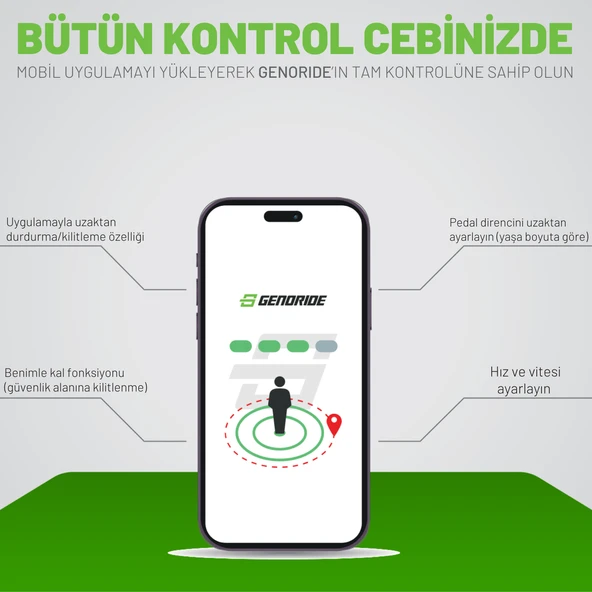 Genoride Pedallı Elektrikli Go-Kart - Resim 6