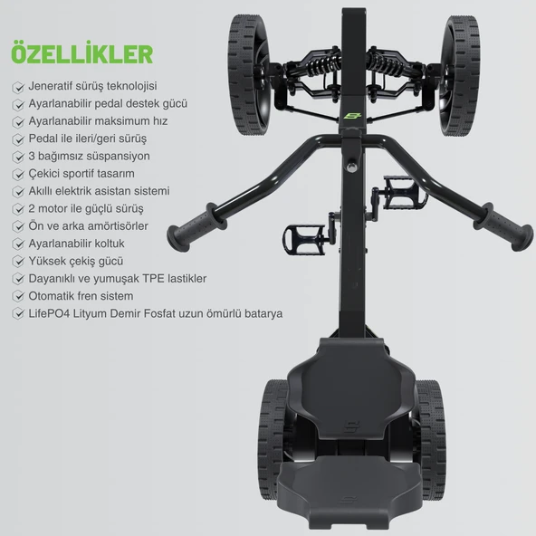 Genoride Pedallı Elektrikli Go-Kart - Resim 7