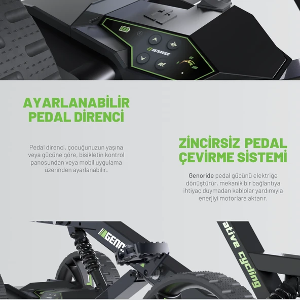 Genoride Pedallı Elektrikli Go-Kart - Resim 11