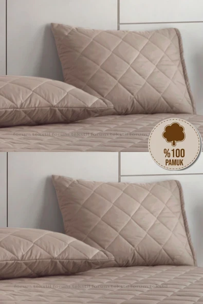 Formeya   Alez Kahverengi 4 Adet %100 Pamuk Yastık Koruyucu Alez ürün görseli 1