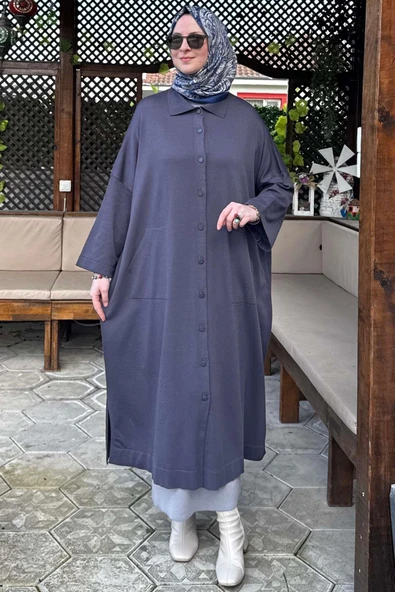 Panço Triko Hırka Antrasit - Resim 4