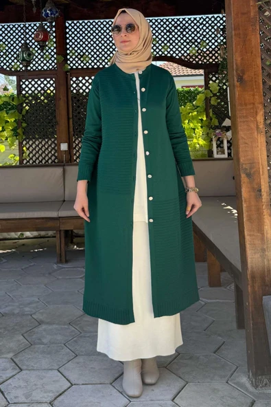 Manolya Zümrüt Triko Hırka - Resim 4