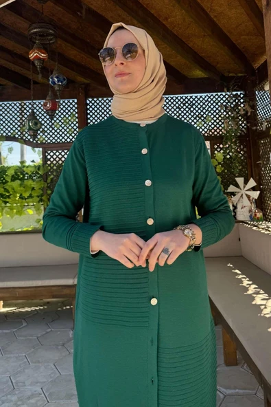 Manolya Zümrüt Triko Hırka - Resim 7