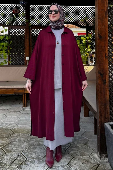 Panço Triko Hırka Bordo ürün görseli 1