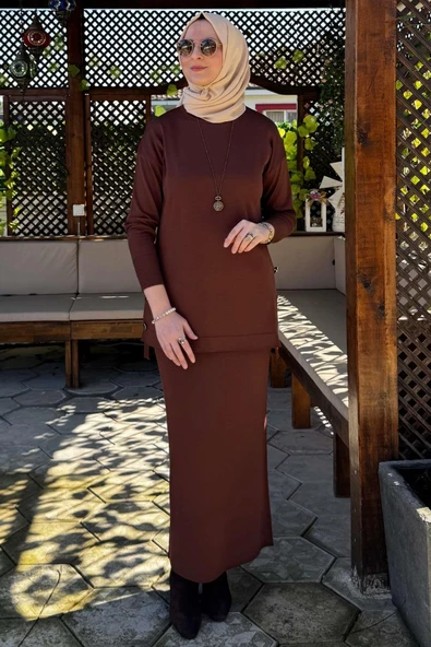 Sezen Triko Takım Kahve - Resim 8