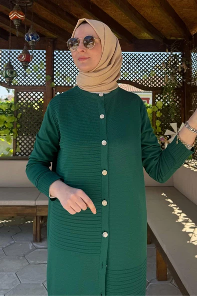 Manolya Zümrüt Triko Hırka - Resim 8