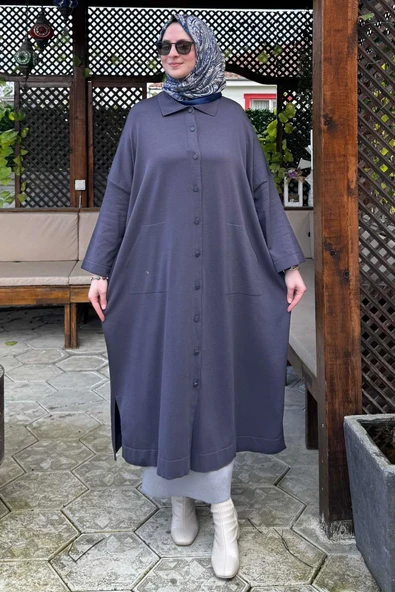 Panço Triko Hırka Antrasit ürün görseli 1