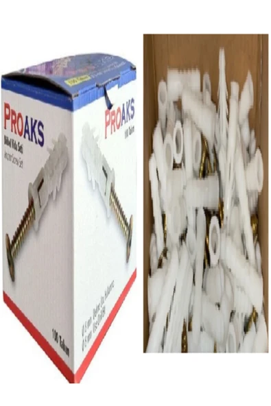 PUL BAŞLI VİDA+8MM DÜBEL SETİ (100 ADET) 5 PAKET - Resim 3