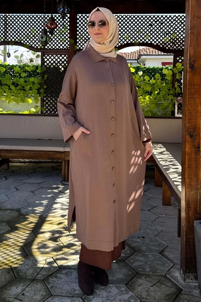 Panço Triko Hırka Sütlü Kahve - Resim 5