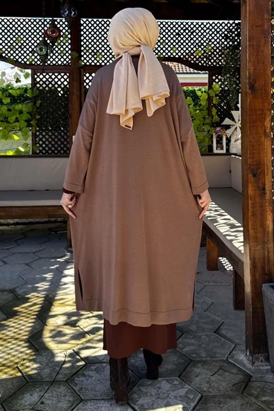 Panço Triko Hırka Sütlü Kahve - Resim 9