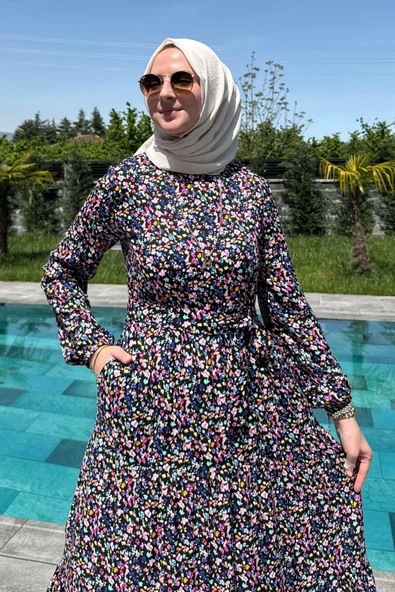 Hale Elbise Siyah - Resim 3