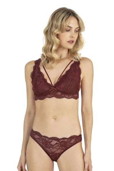 Fabony Bayan Dantelli Bralet Sütyen Külot Takımı 4240 ürün görseli 1