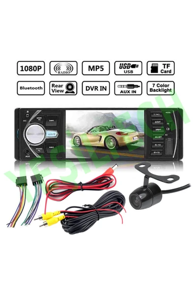 EXVOL Kıngwın Kw-2100 Oto Teyp 4*60w Park Kamerası Hediyeli Bluetooth Usb Sd 7 Renk ürün görseli 1