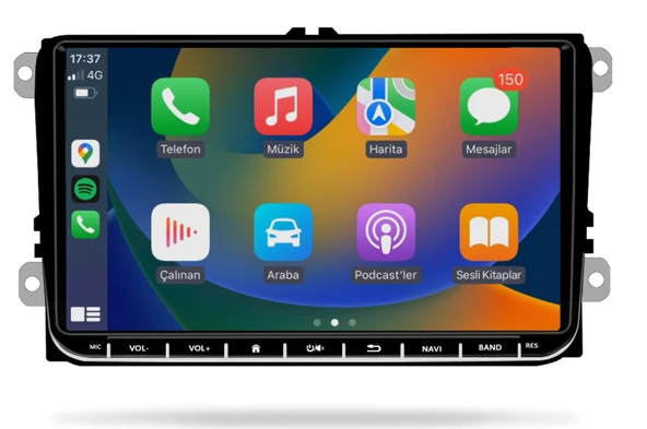EXVOL Volkswagen Android Multimedya 2/32gb Jetta Passat Cady Golf Seat Carplayli Kamera Hediye ürün görseli 1