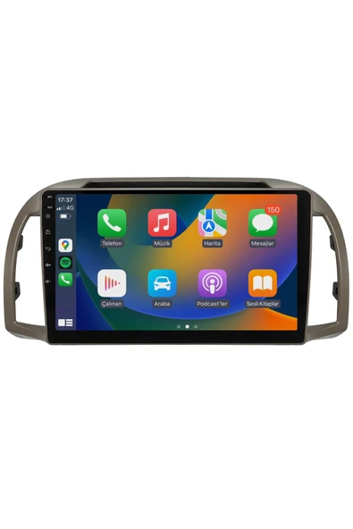 EXVOL NİSSAN MİCRA 2002-2010 ANDROİD MULTİMEDYA 4GB RAM/64GB CARPLAY 9 İNC HD IPS+PARK KAMERASI HEDİYE ürün görseli 1